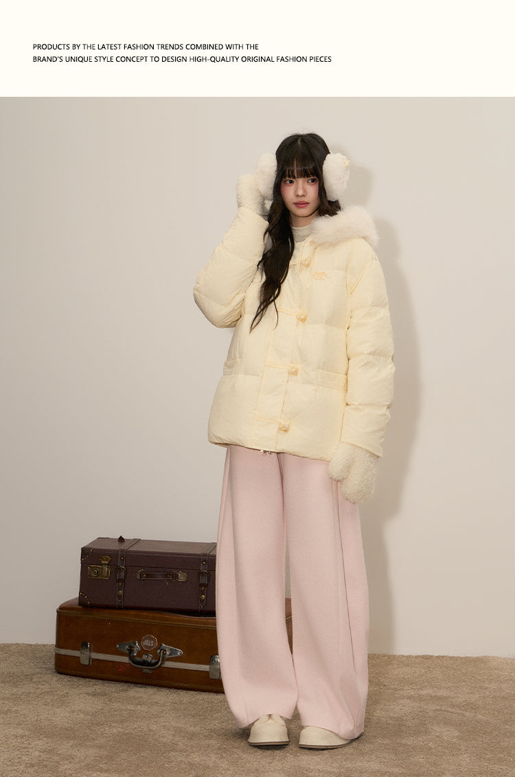 UMOUMO Soft, fleece-lined, curved-leg pants with mushroom print and plush pockets; flattering and versatile everyday pants.