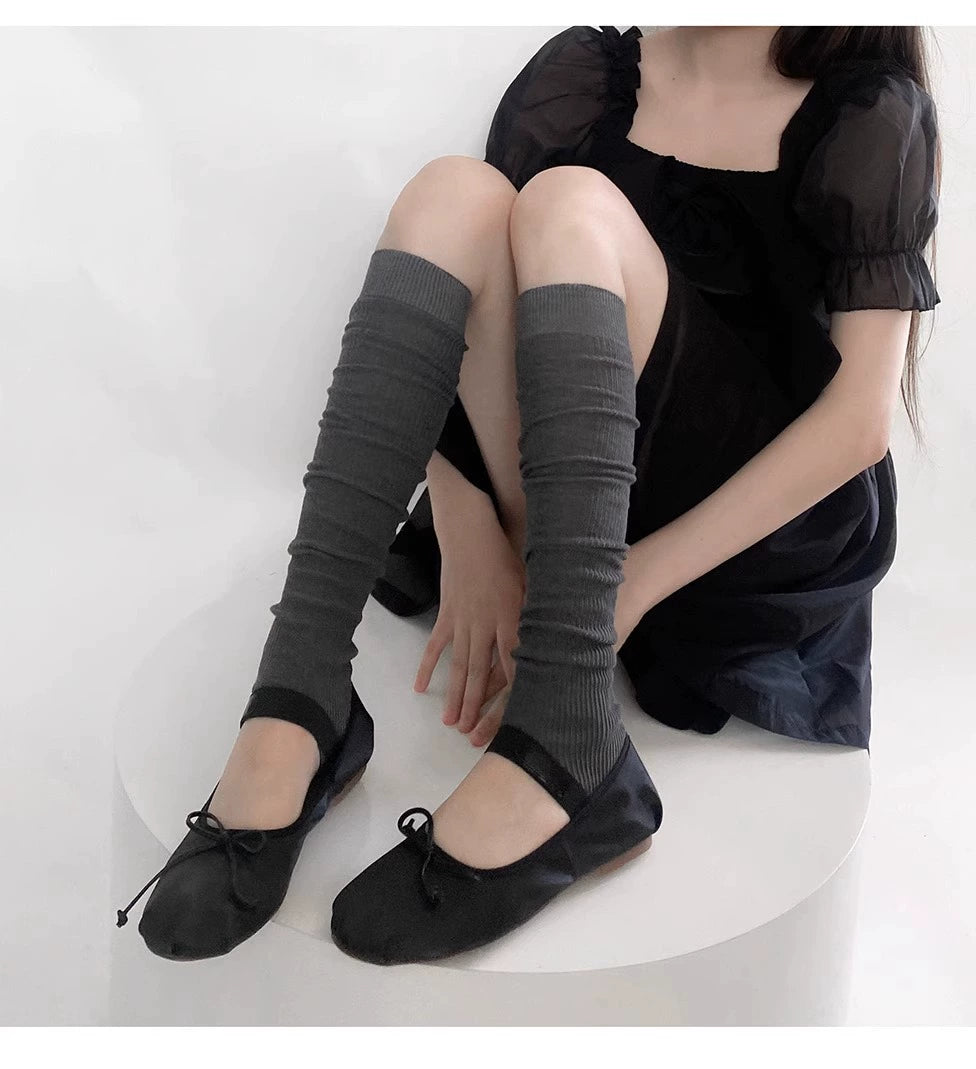 Ballet flat socks, women's summer thin socks, Miu white calf socks, spring and autumn long socks