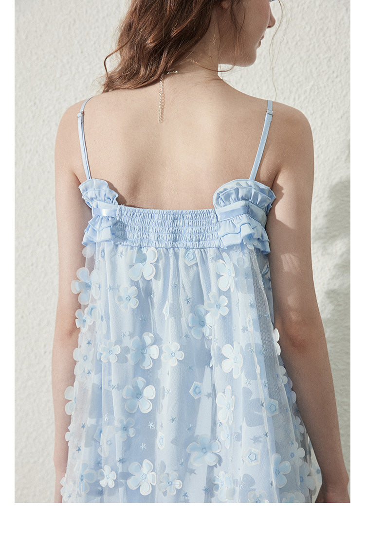 "Broken Star Glass" Callmelater Women's A-line Summer Mesh Princess Dress with Straps