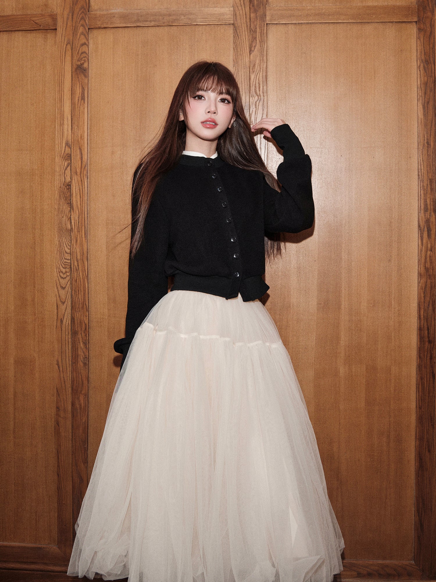 Avenement Korean croptop cardigan for women early autumn