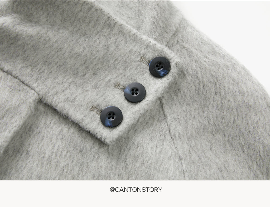 CANTONSTORY Yangcheng Story Korean style 70 double-sided wool coat made of fleece for women winter new design slimming waist