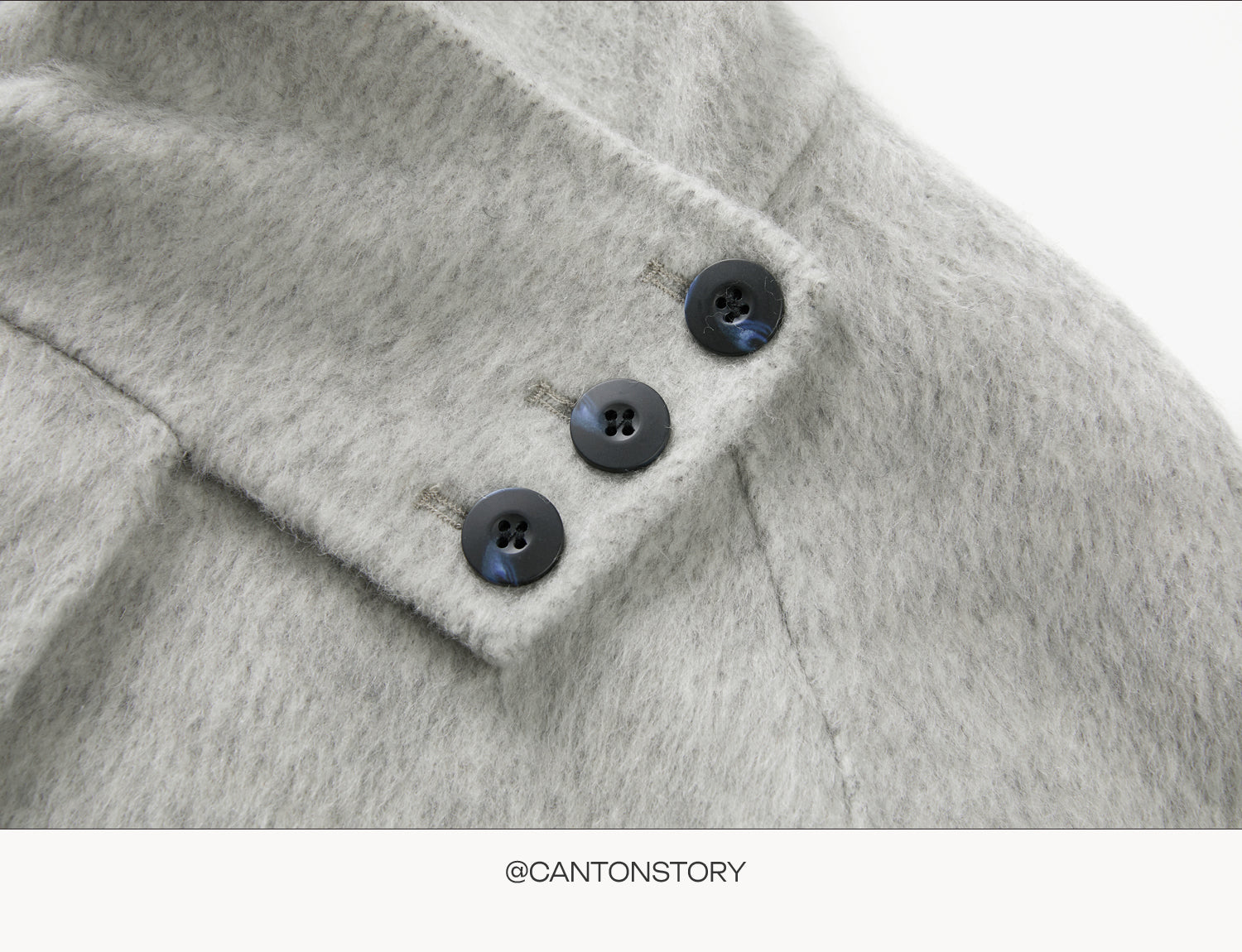 CANTONSTORY Yangcheng Story Korean style 70 double-sided wool coat made of fleece for women winter new design slimming waist