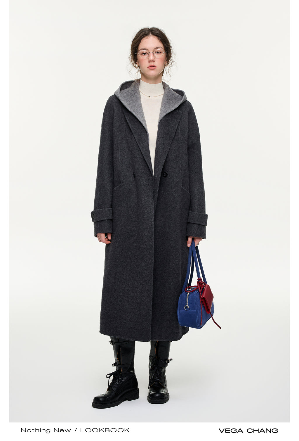 VEGACHANG 【Áo choàng ma thuật】Áo khoác len nữ, áo khoác len hai mặt mùa đông mới 2025