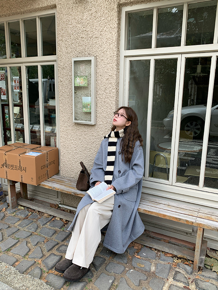 RAINY Women's Classic Single Breasted Hooded Wool Coat, Winter Design, Classic Style, Loose Fit, Versatile Wool Coat