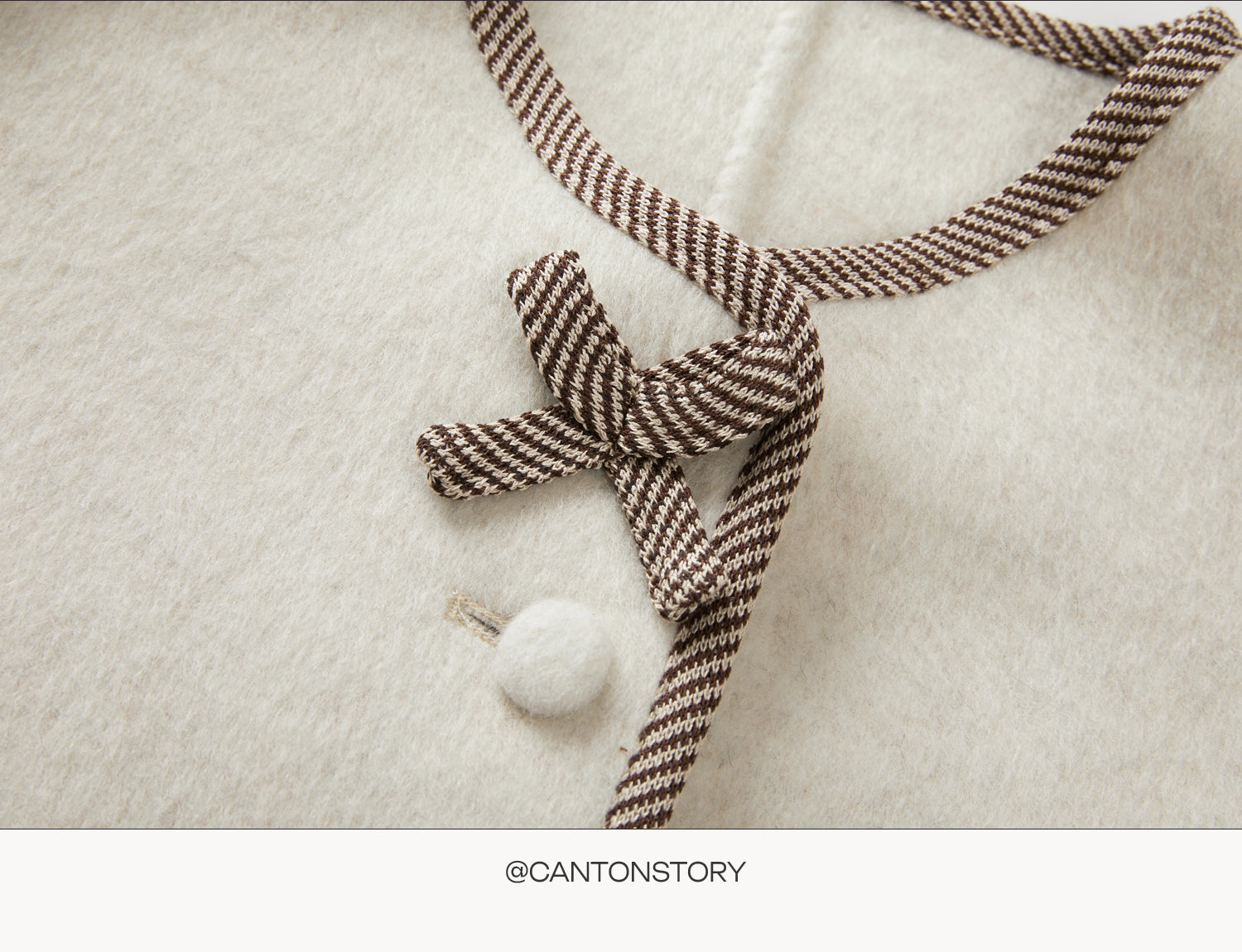 CANTONSTORY Yangcheng Story Korean style 70% wool double-sided wool coat for women winter new sweet (with handbag))