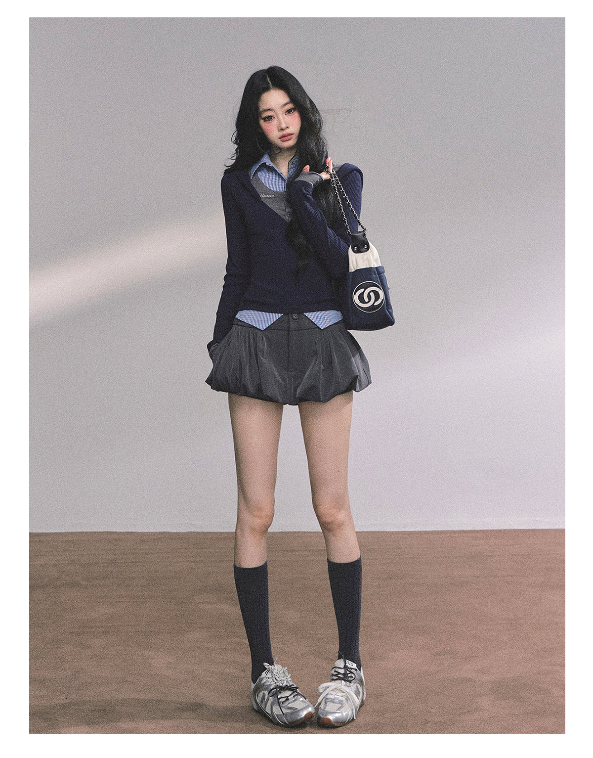 SHAOYEYAN Aomalm Women's "High IQ Female Protagonist" Imitation American Style Three-piece Knitted Pullover Autumn Slim Fit Top