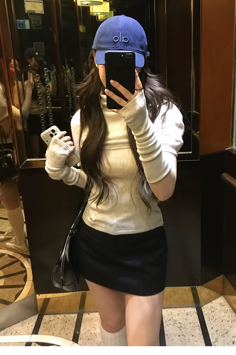 LaluneDuCiel Women's Spring Artist Style Loose High-Neck Coat