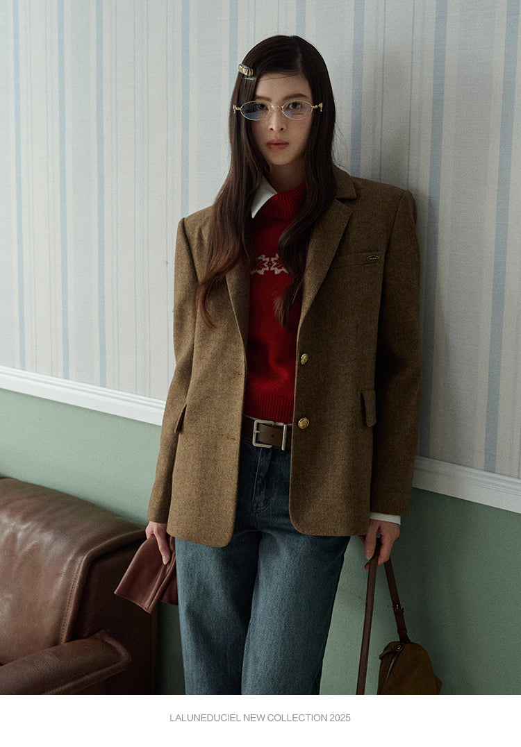 LaLune Duciel Vintage British Wool Dress