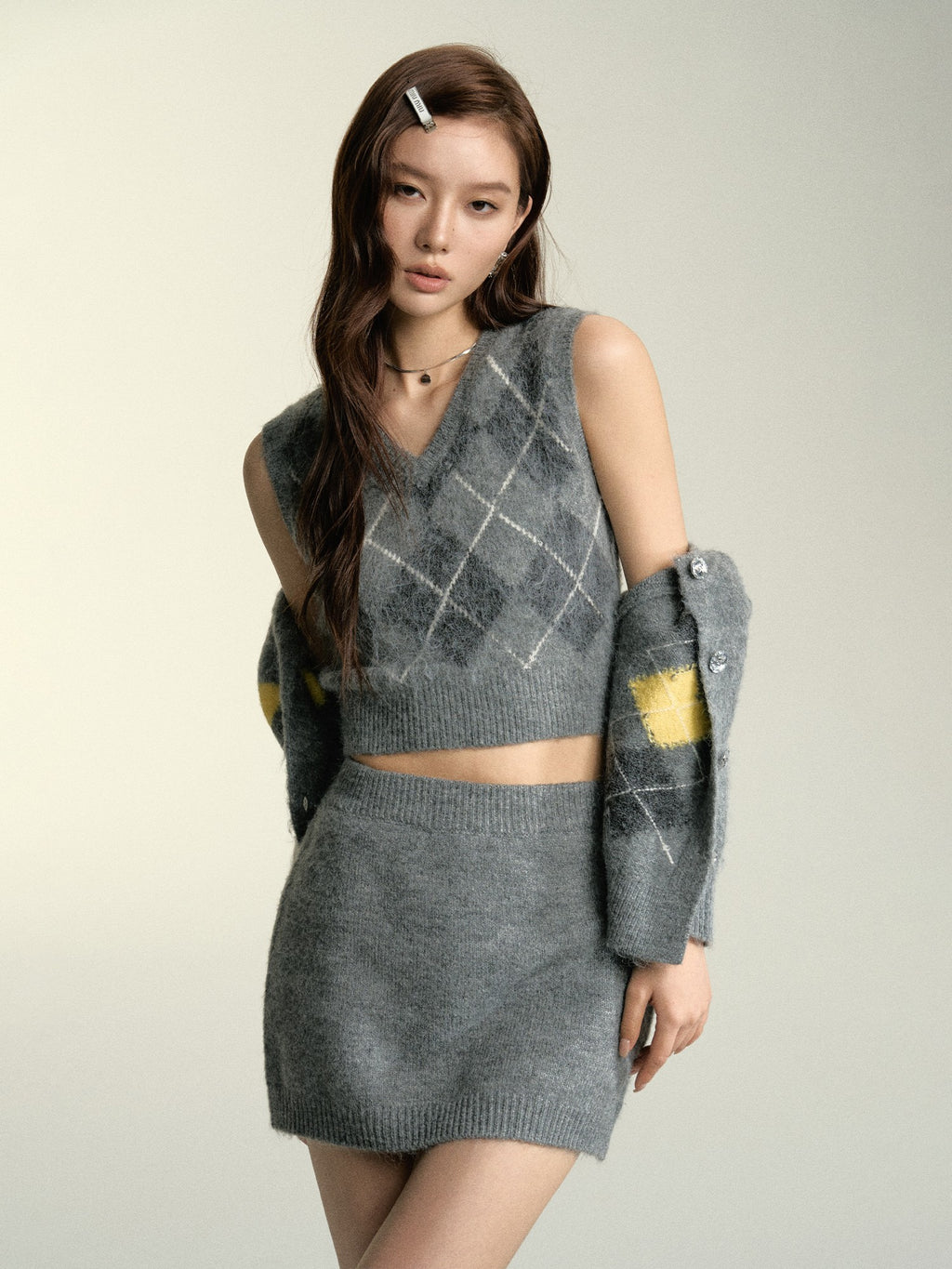SOMESOWE Diamond Quartz Knitted Sweater