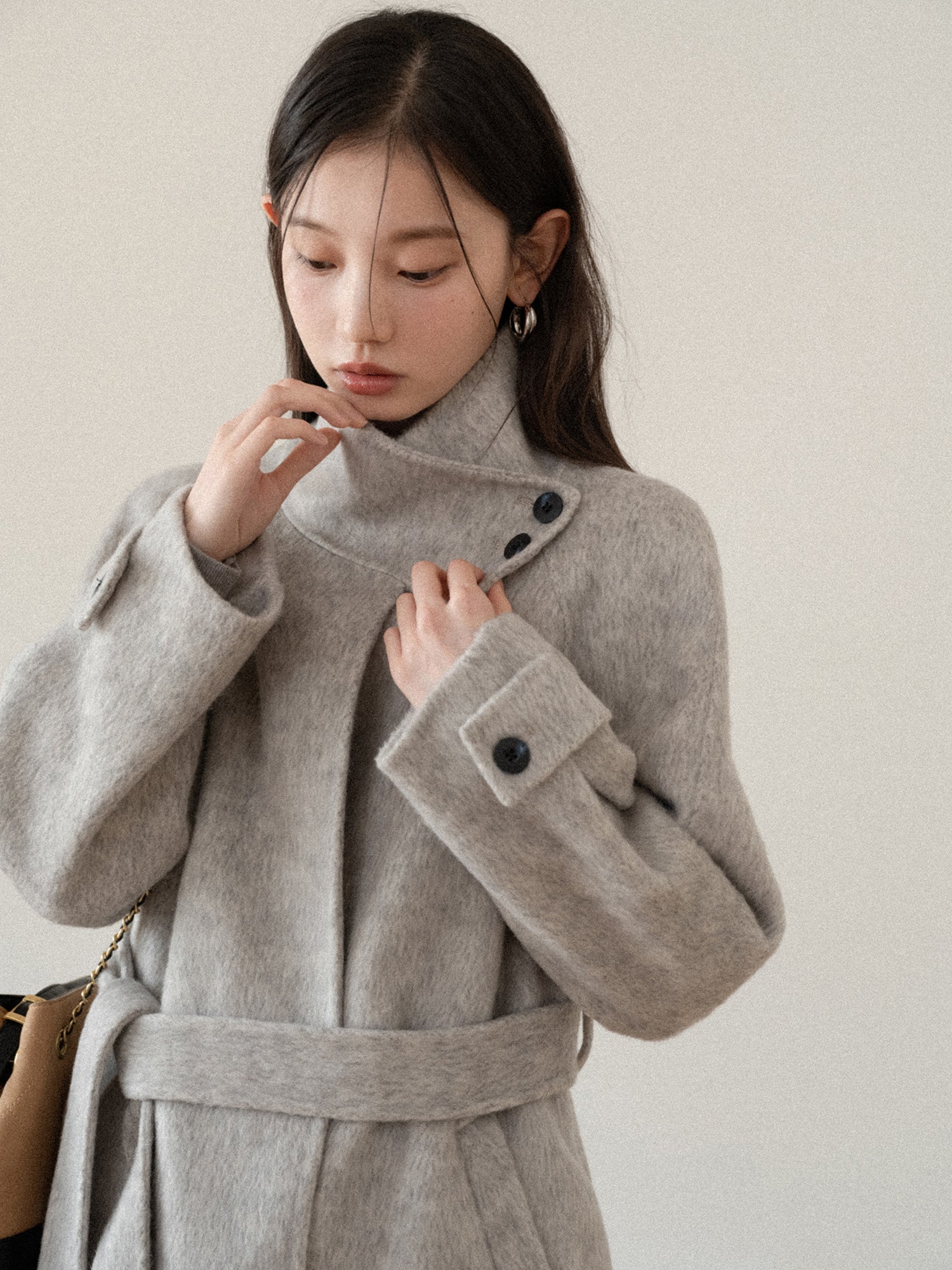 CANTONSTORY Yangcheng Story Korean style 70 double-sided wool coat made of fleece for women winter new design slimming waist