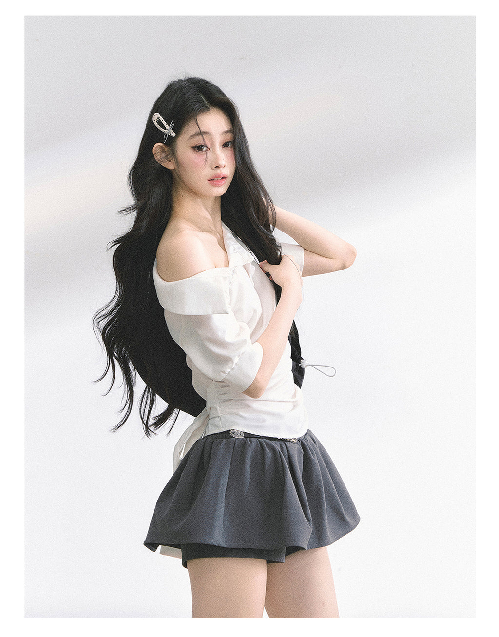 High-quality round-leg French-style off-the-shoulder, slim-fit, short-sleeved summer men's t-shirt for women SHAOYEYAN