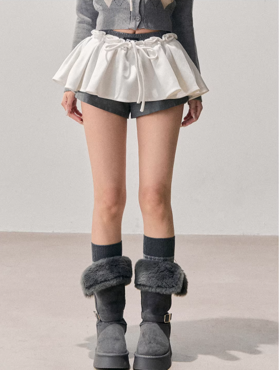 SHAOYEYAN AOMALM's "Annie's Waltz" American-style chiffon dress for women, winter plaid mini dress, culottes that flatter the figure.