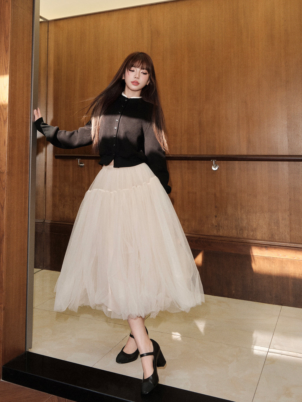 Avenement Korean croptop cardigan for women early autumn