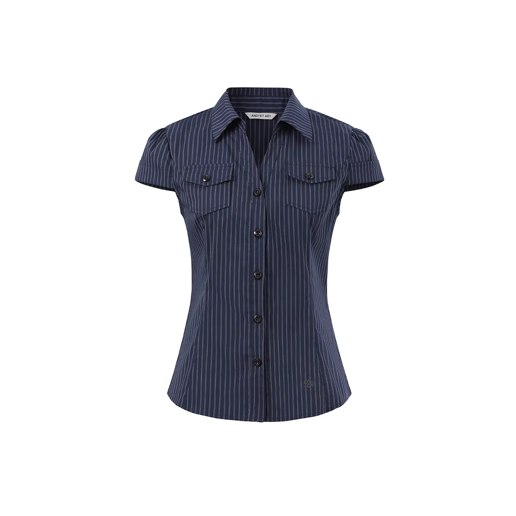 ANDYET AD1 Cool and sophisticated style, X-shaped shirt and pencil skirt set
