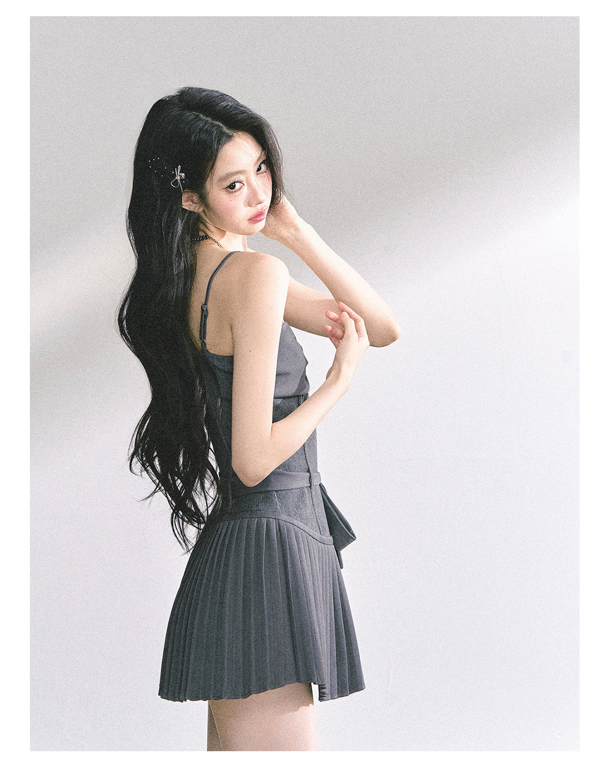 Bold royal idol style dress with straps for women summer slimming puffy and short skirt Shaoyeyan