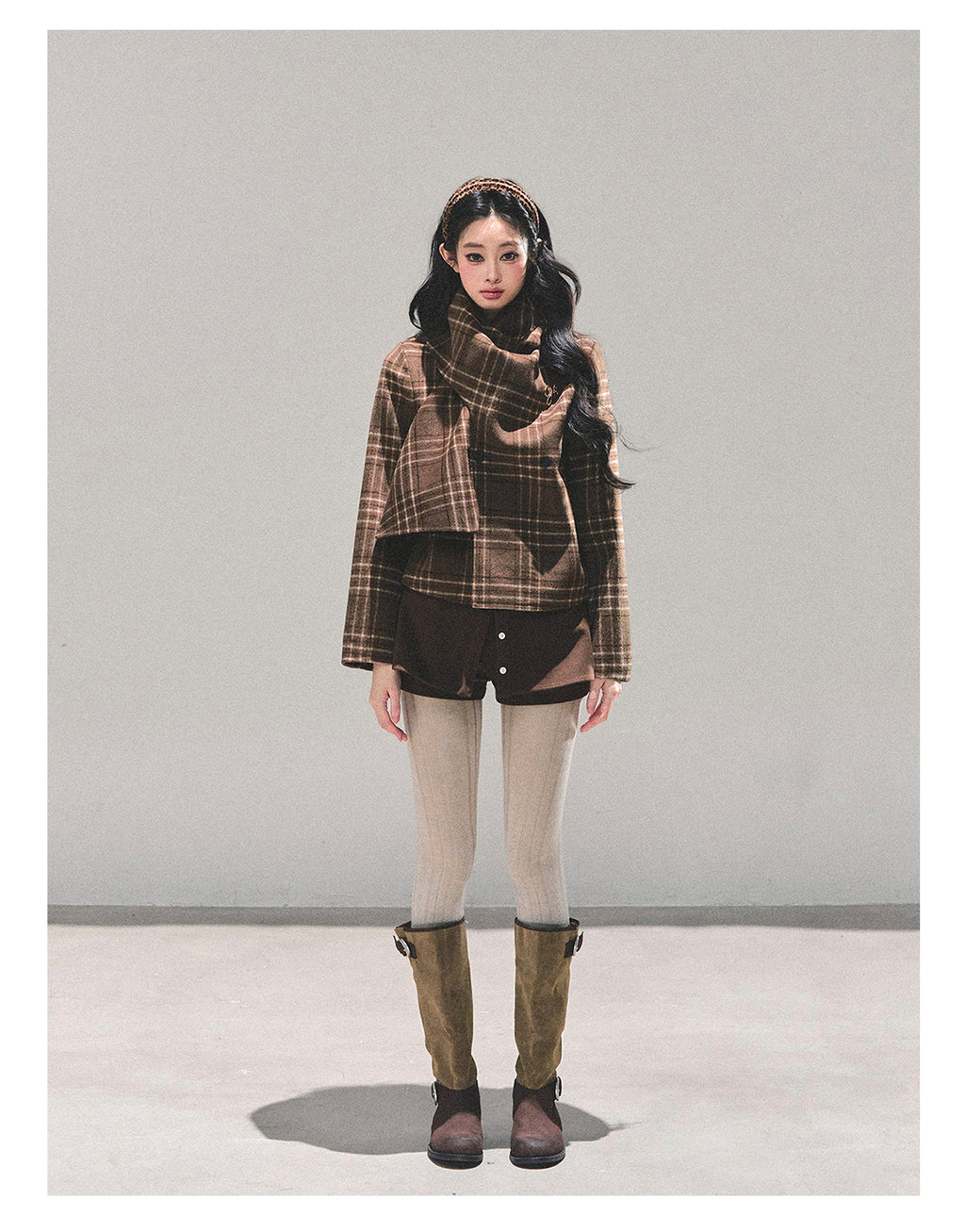 SHAOYEYAN Aomalm Women's "Twilight Forest" High-end Wool Coat, giving off a refined, luxurious feel, perfect for a wealthy heiress. Double-sided wool coat.