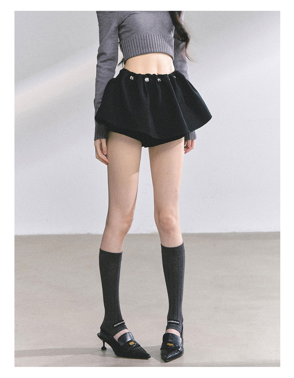 SHAOYEYAN Aomalm "Wild Model Legs" French wool midi skirt, women's autumn high-waisted A-line skirt