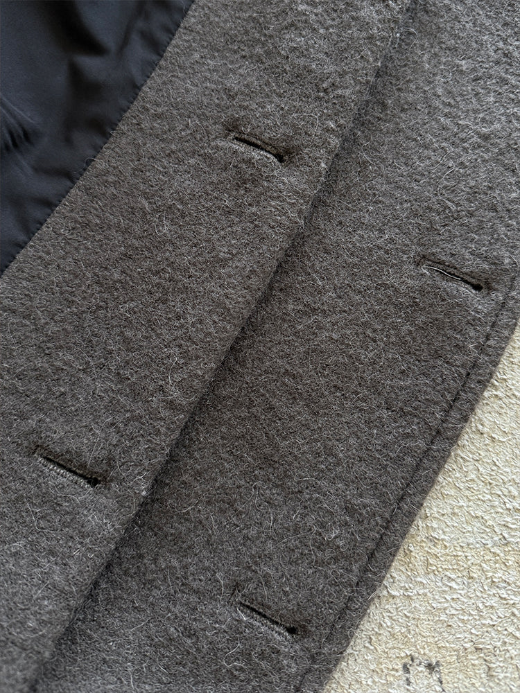 XZICHIC continues the classic style of Kim Min-hee wool coat, women's winter coat, size 57 (wool and alpaca wool).