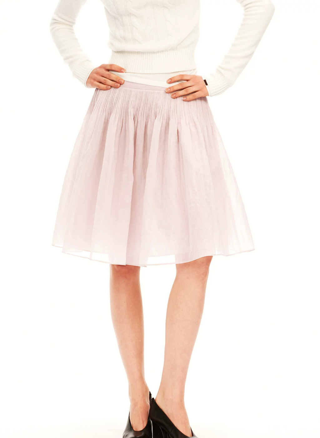 PUKI PUKI classic ballet flared skirt with pastel ruffles