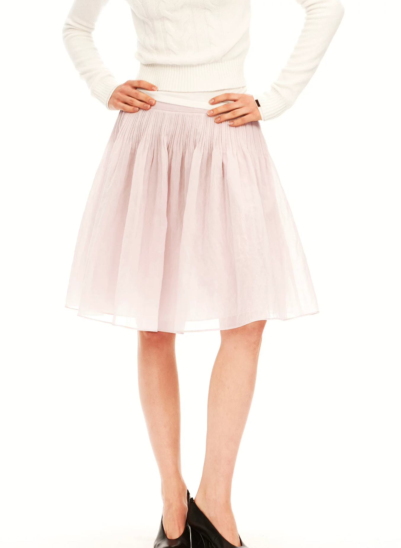 PUKI PUKI classic ballet flared skirt with pastel ruffles