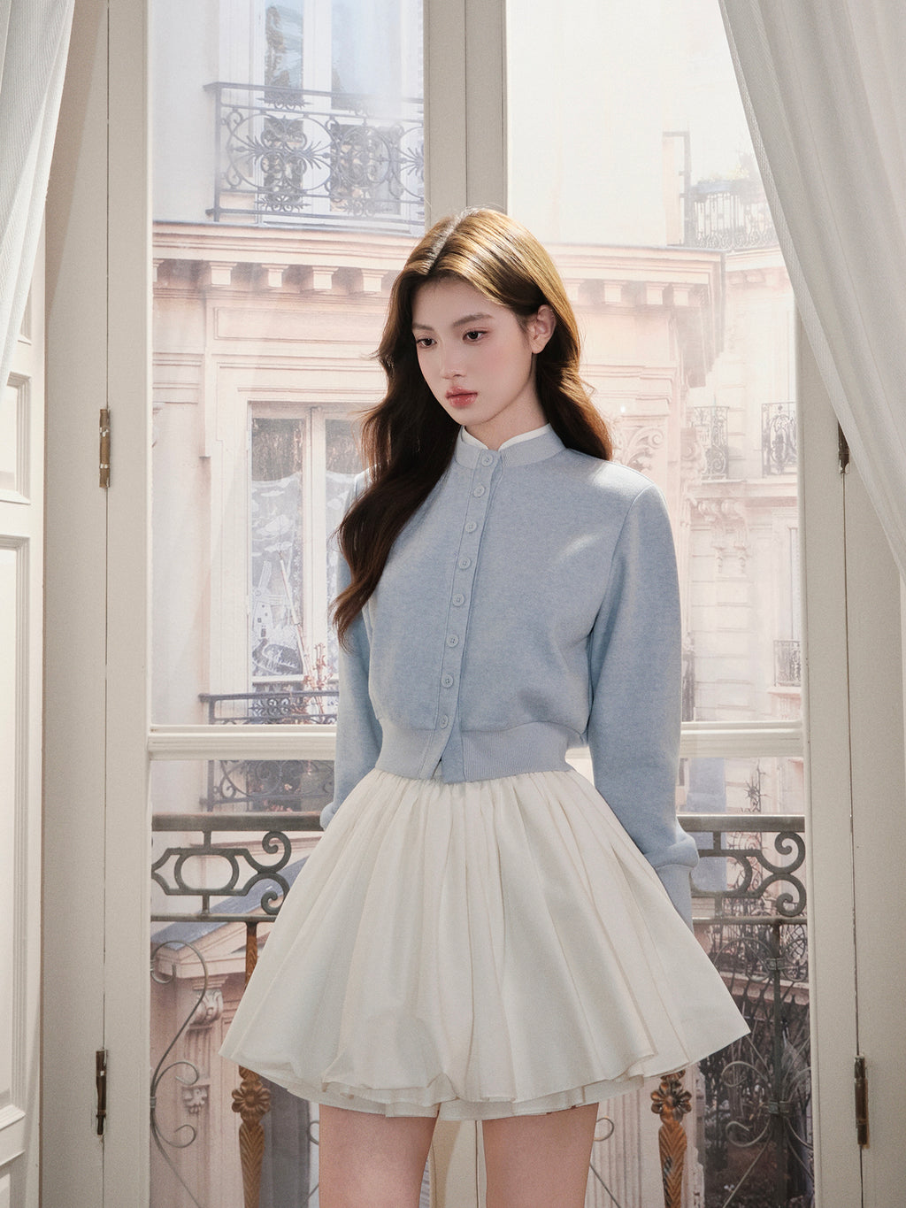 Avenement Korean croptop cardigan for women early autumn