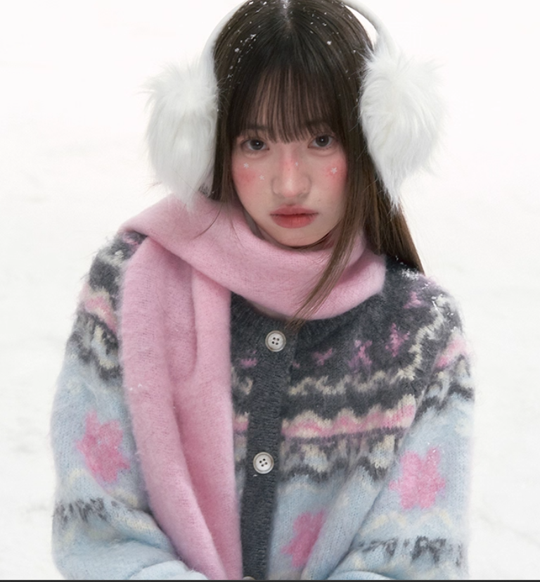 CANSTOREGILRS New Winter Knitted Cardigan 'Sweet Dream Blue Island'