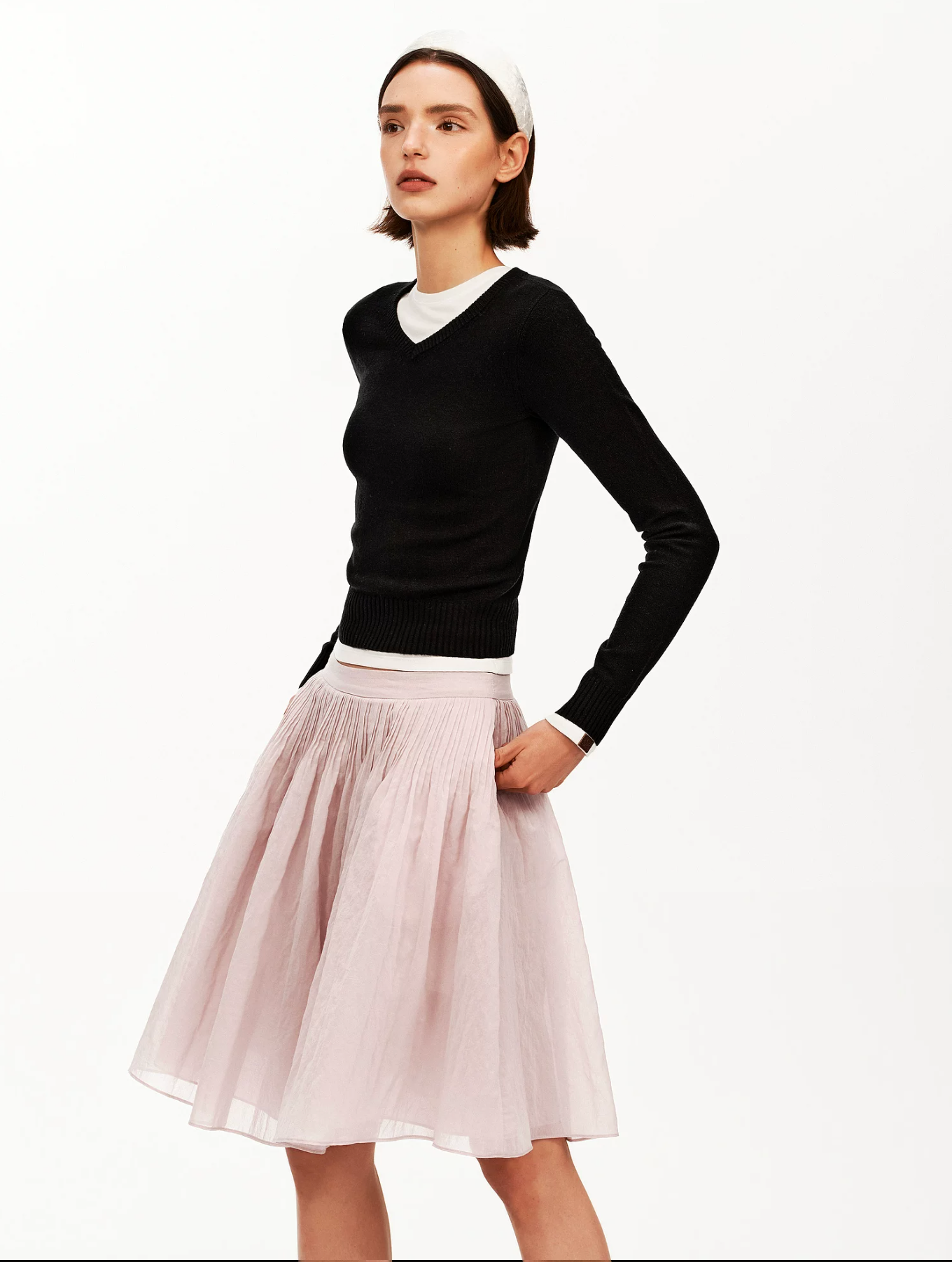PUKI PUKI classic ballet flared skirt with pastel ruffles