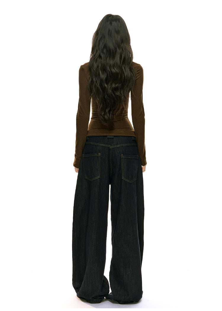 REDBLING New design V-neck T-shirt, sexy and charming autumn/winter style, slim figure