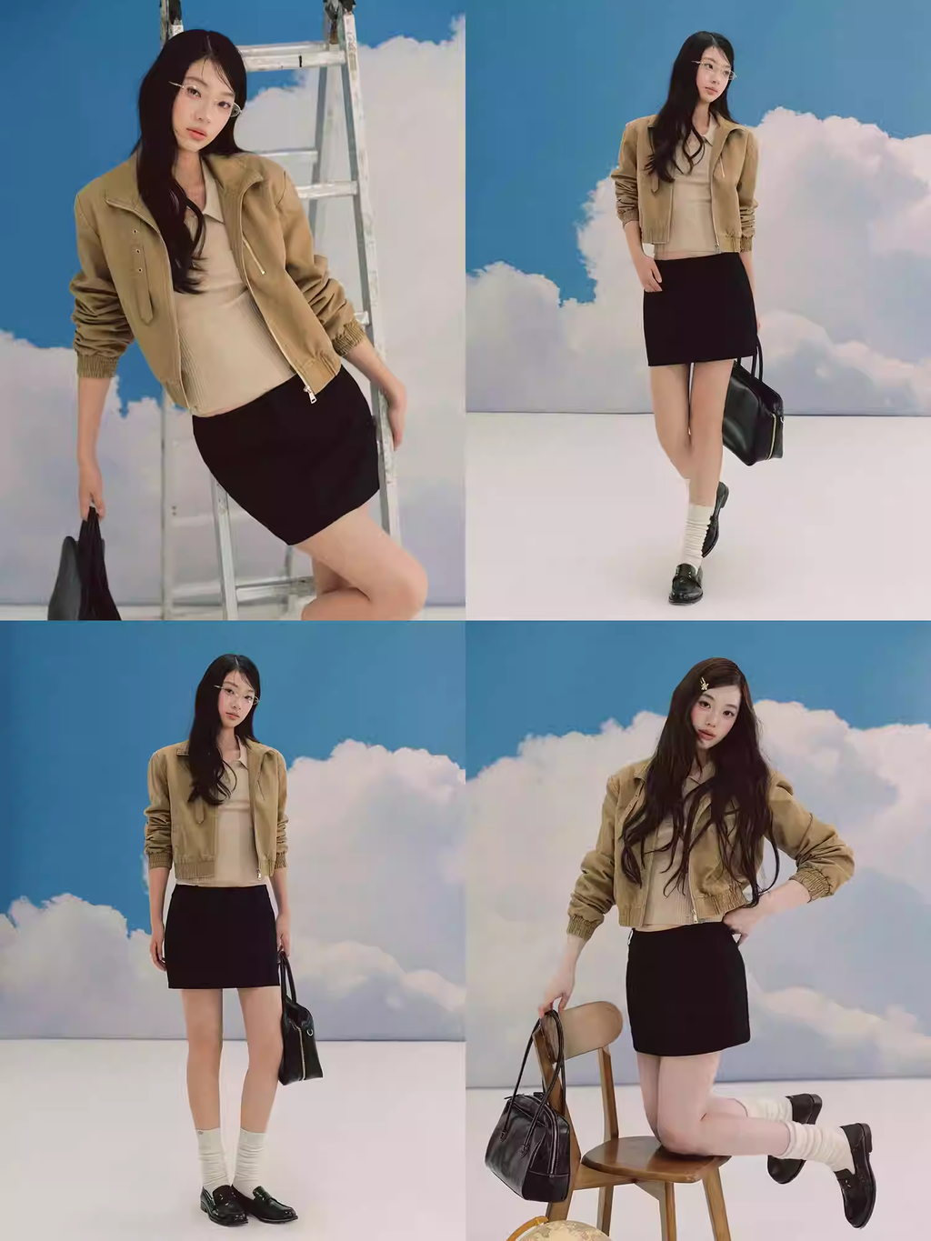 LaluneDuCiel Women's Wild Growth pure cotton retro slim-fit jacket, padded shoulders and shoulders, cotton.