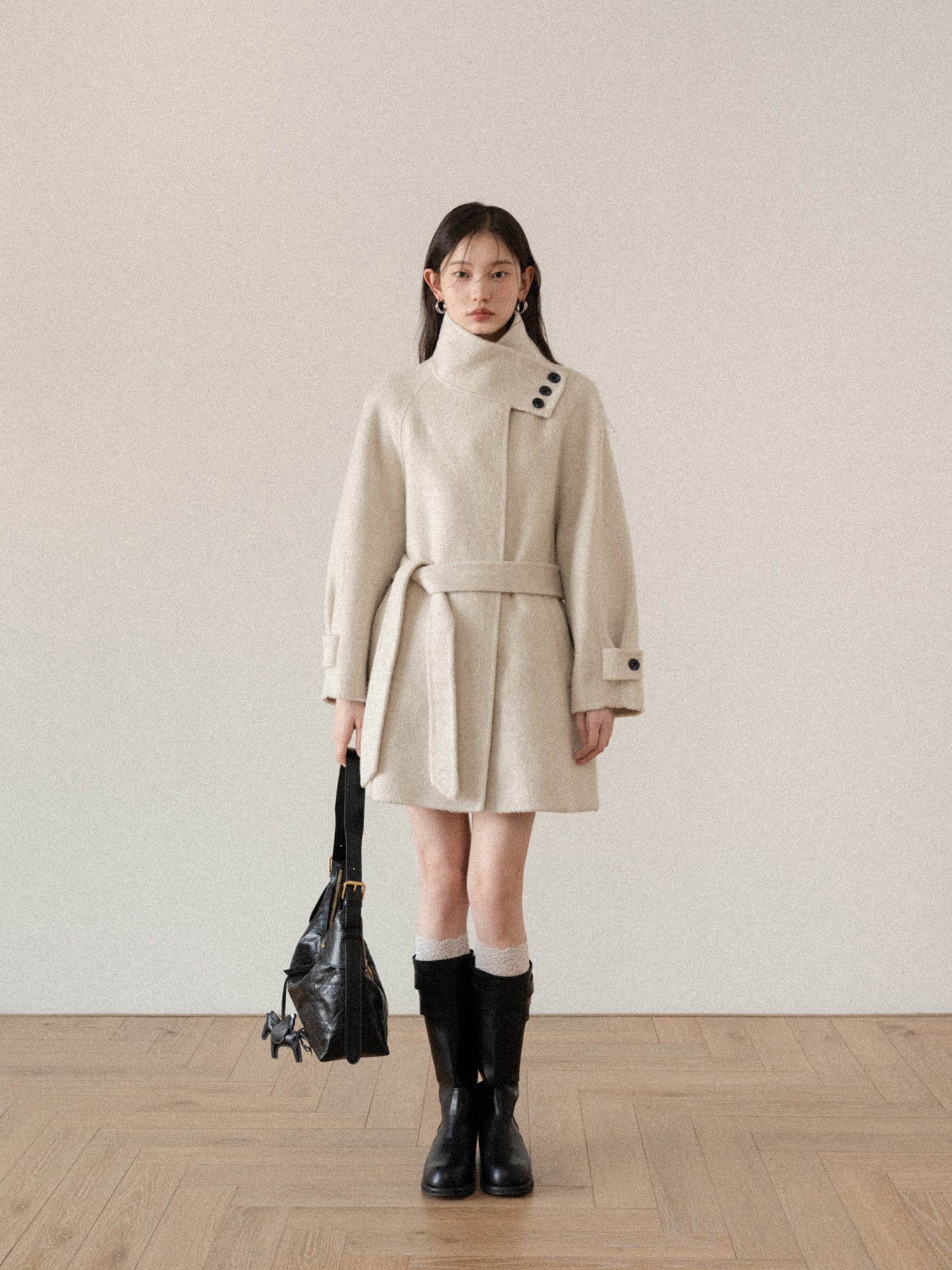 CANTONSTORY Yangcheng Story Korean style 70 double-sided wool coat made of fleece for women winter new design slimming waist