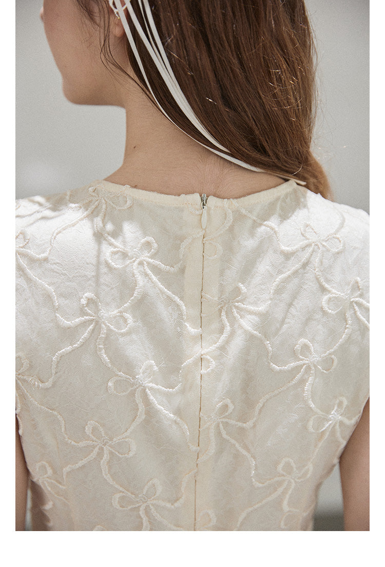 "Cloud Cotton" Callmelater Ballet-style tutu dress with embroidered details and a sophisticated vest-like silhouette.