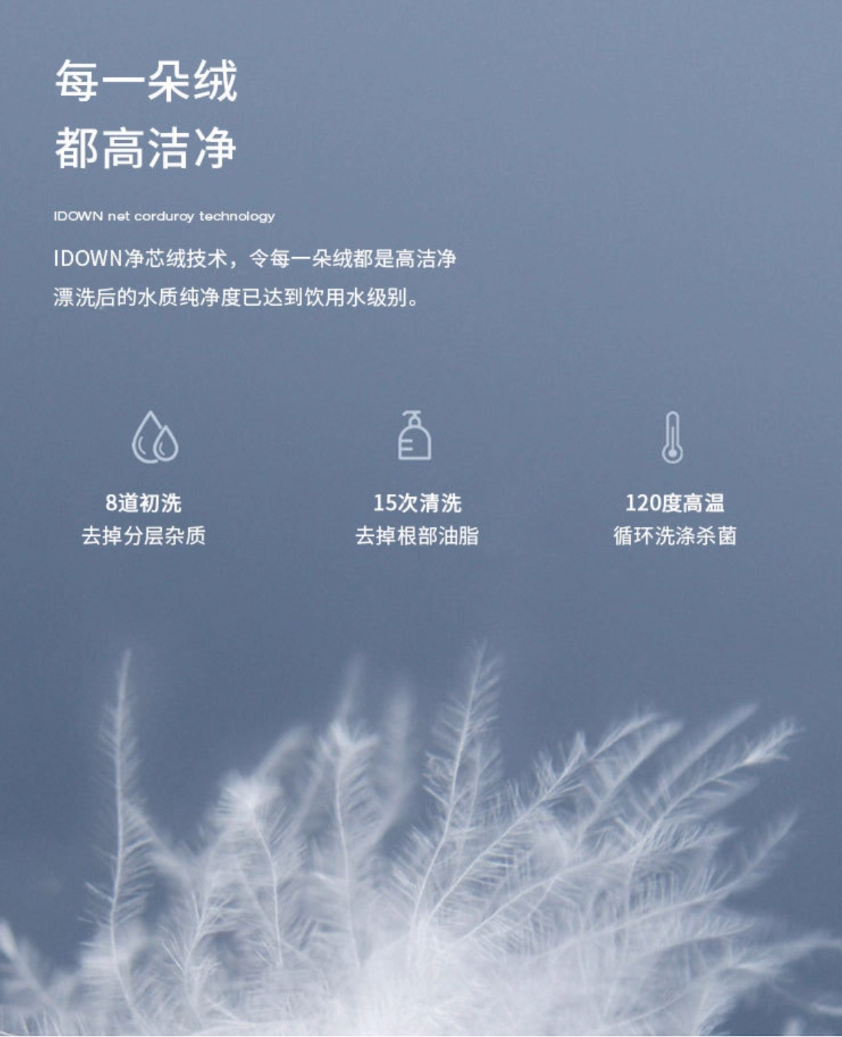 QDQD White minimalist short down jacket with wool blend sleeves