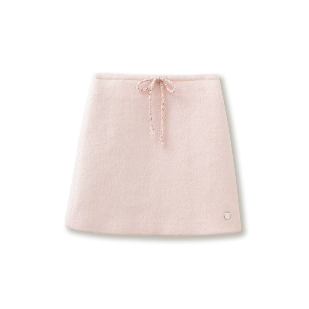 SunsetPark Warm Pink Winter Wool Skirt