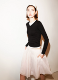 PUKI PUKI classic ballet flared skirt with pastel ruffles