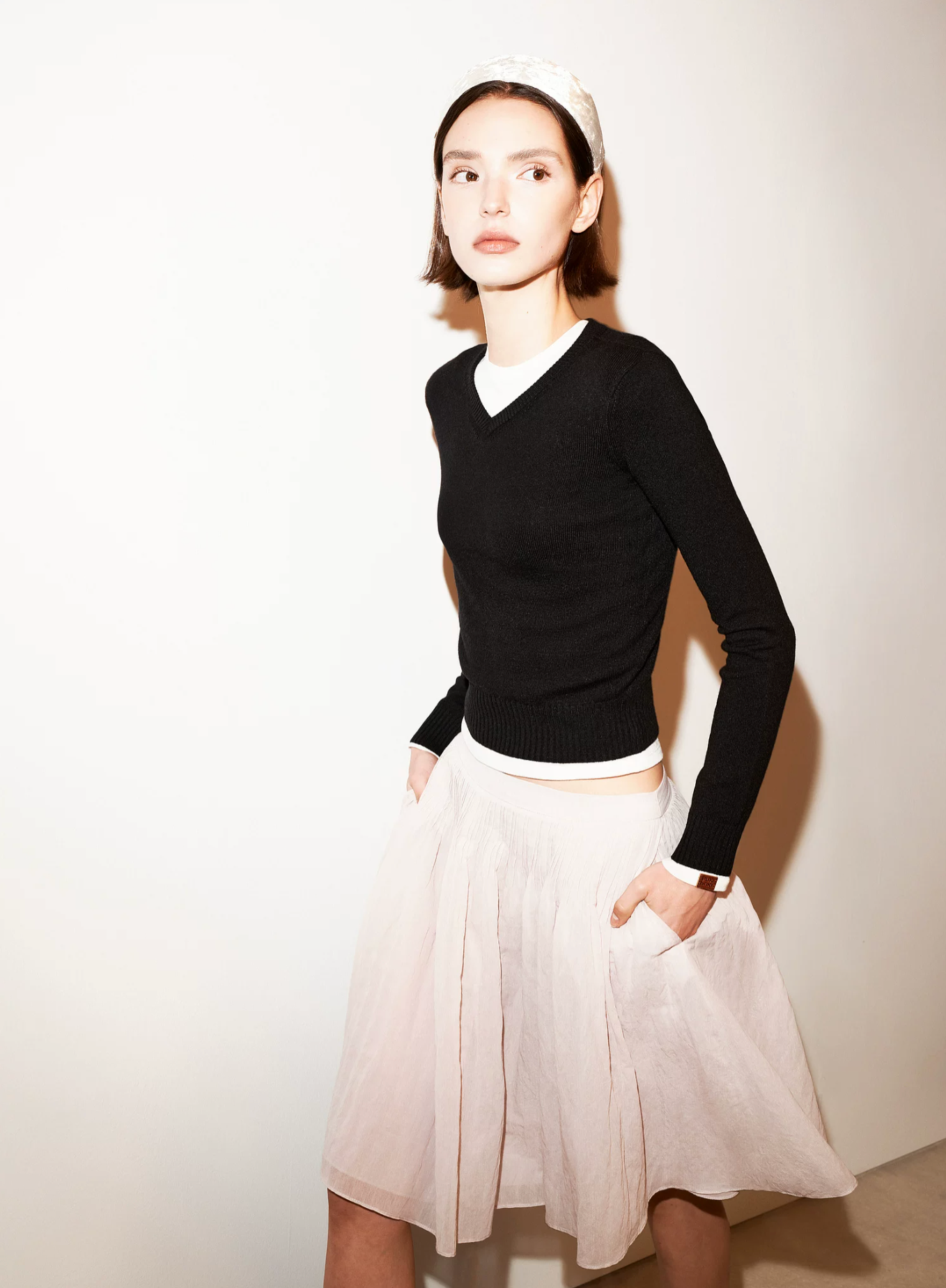 PUKI PUKI classic ballet flared skirt with pastel ruffles