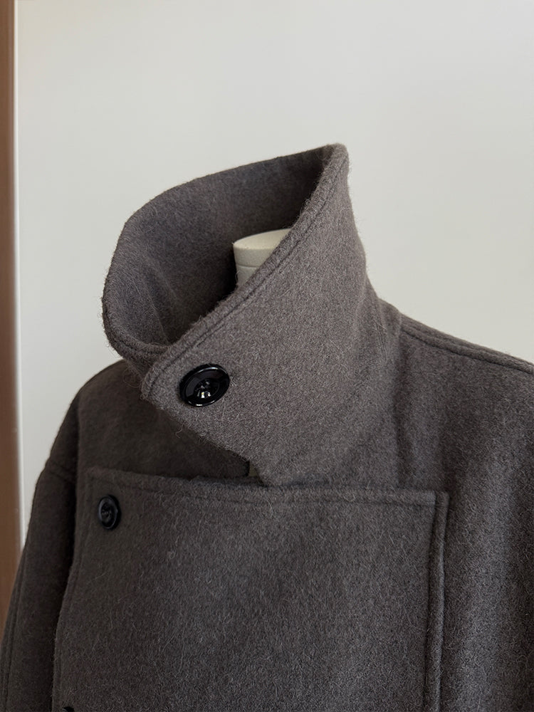 XZICHIC continues the classic style of Kim Min-hee wool coat, women's winter coat, size 57 (wool and alpaca wool).