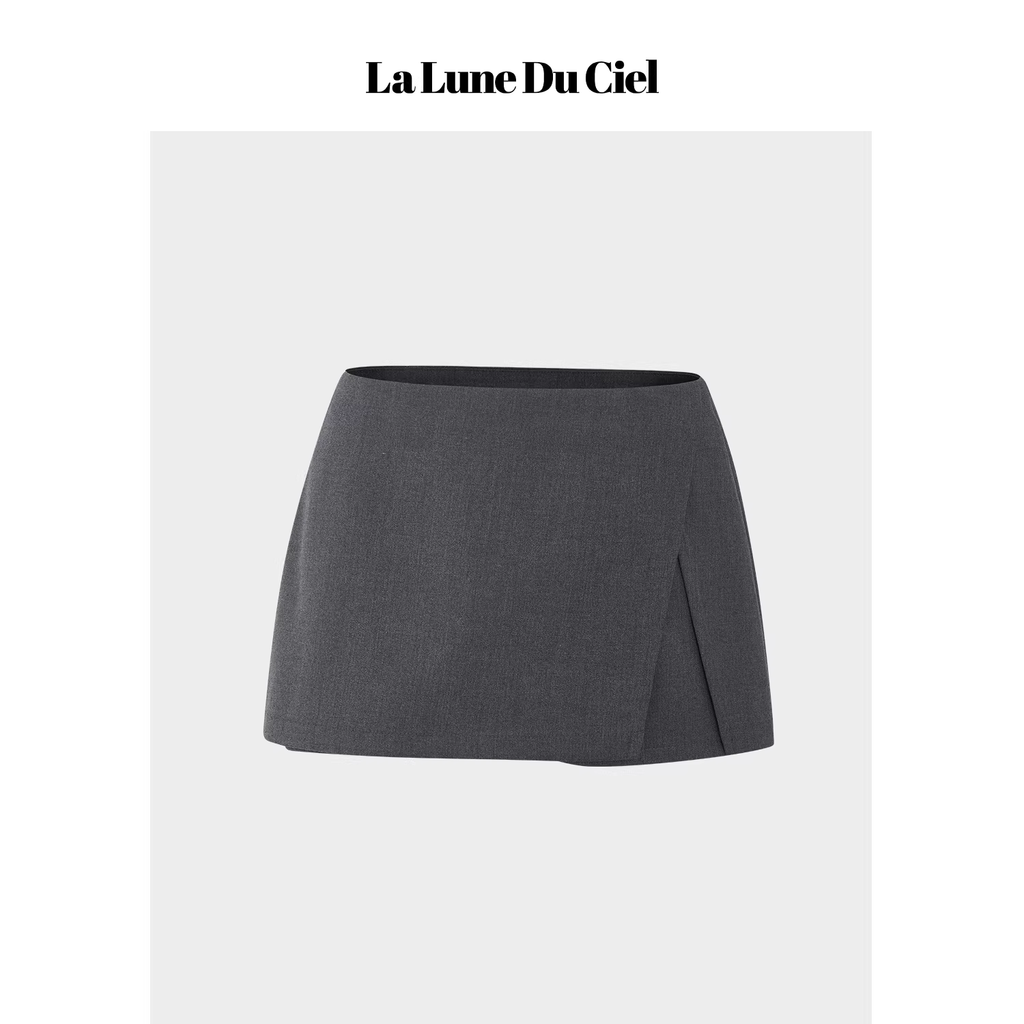 LaluneDuCiel Elegant, slim fit, versatile light beige dress/pant with side slit for women.