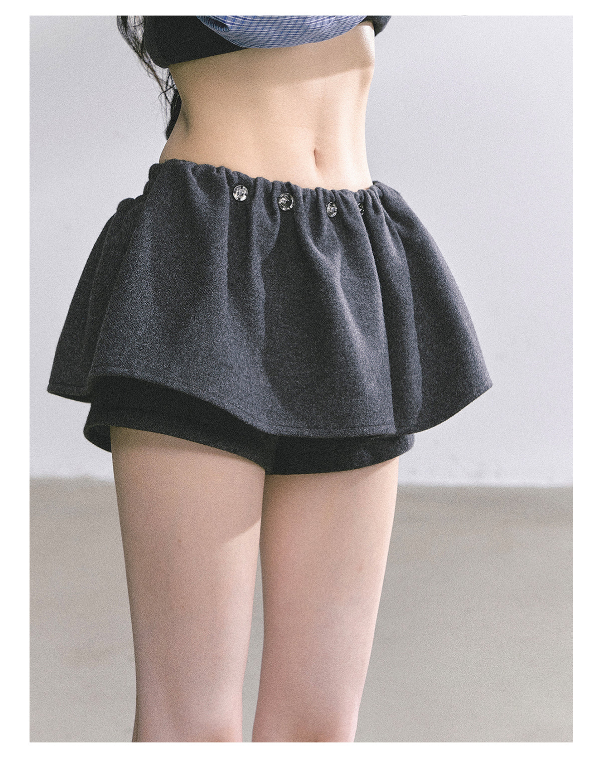 SHAOYEYAN Aomalm "Wild Model Legs" French wool midi skirt, women's autumn high-waisted A-line skirt