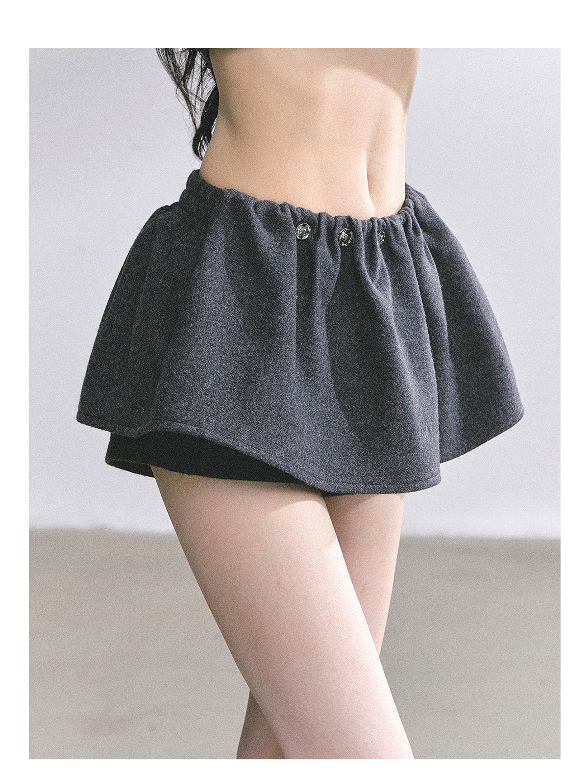 SHAOYEYAN Aomalm "Wild Model Legs" French wool midi skirt, women's autumn high-waisted A-line skirt