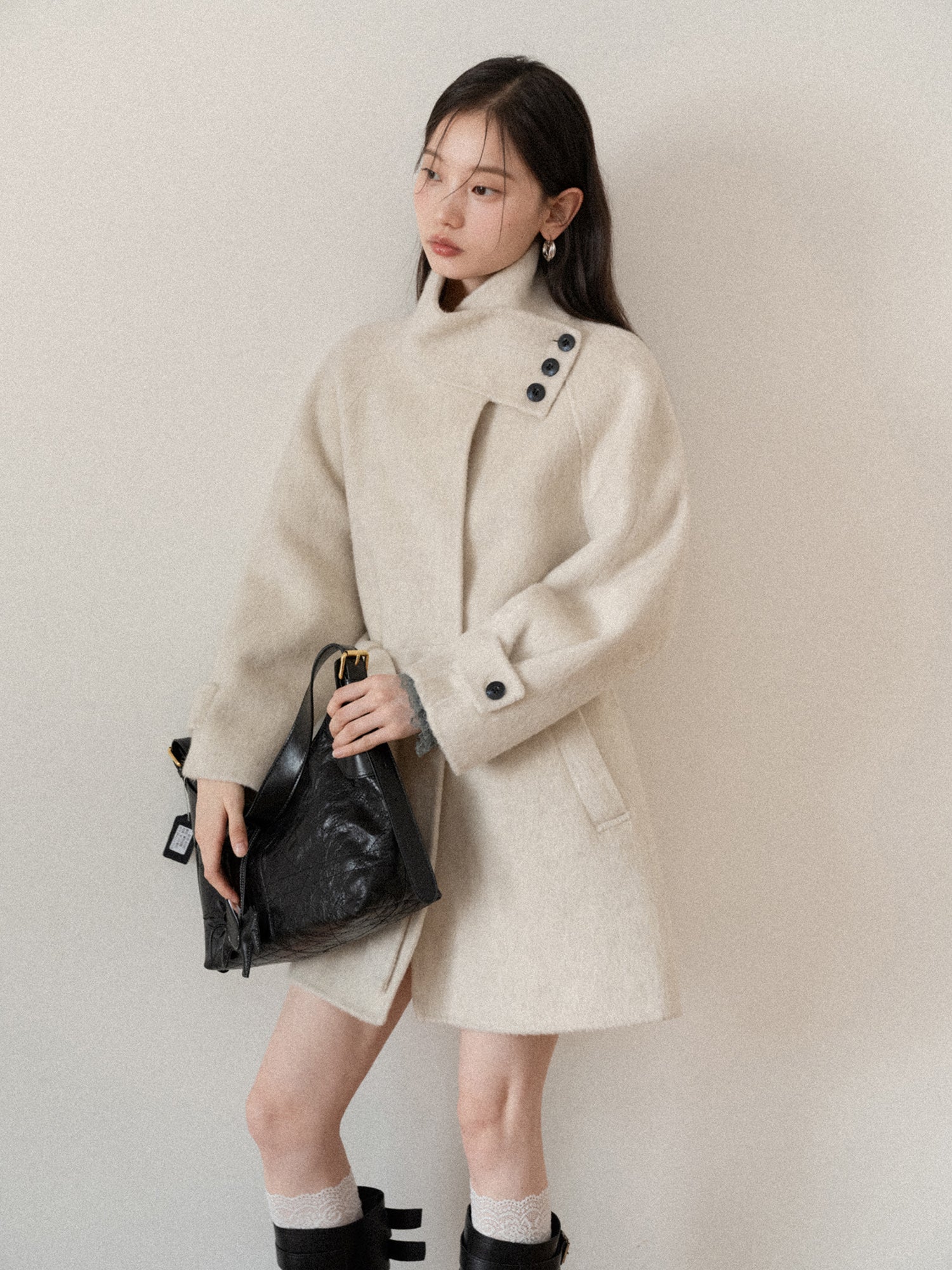 CANTONSTORY Yangcheng Story Korean style 70 double-sided wool coat made of fleece for women winter new design slimming waist