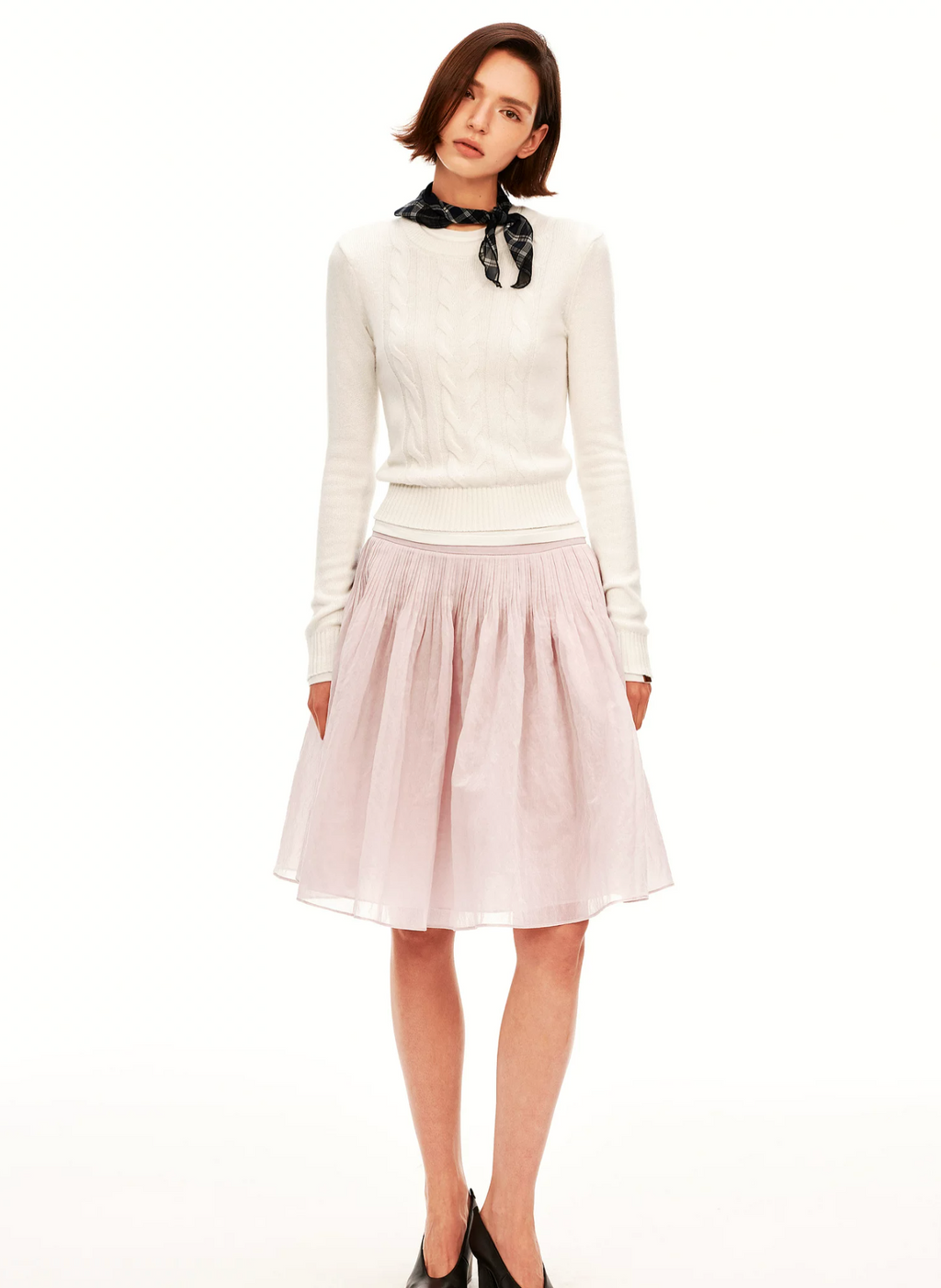 PUKI PUKI classic ballet flared skirt with pastel ruffles