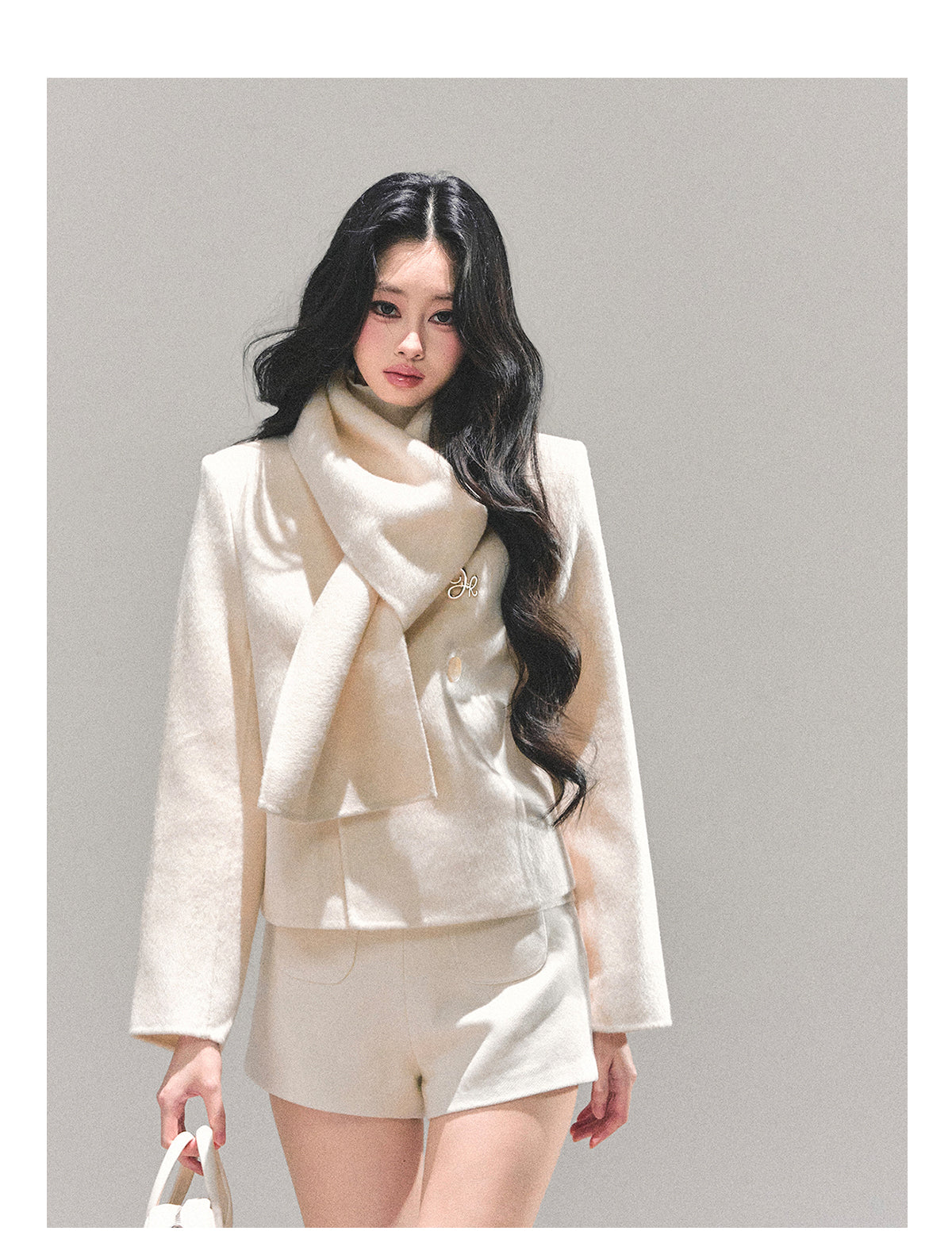 SHAOYEYAN Aomalm Women's "Twilight Forest" High-end Wool Coat, giving off a refined, luxurious feel, perfect for a wealthy heiress. Double-sided wool coat.