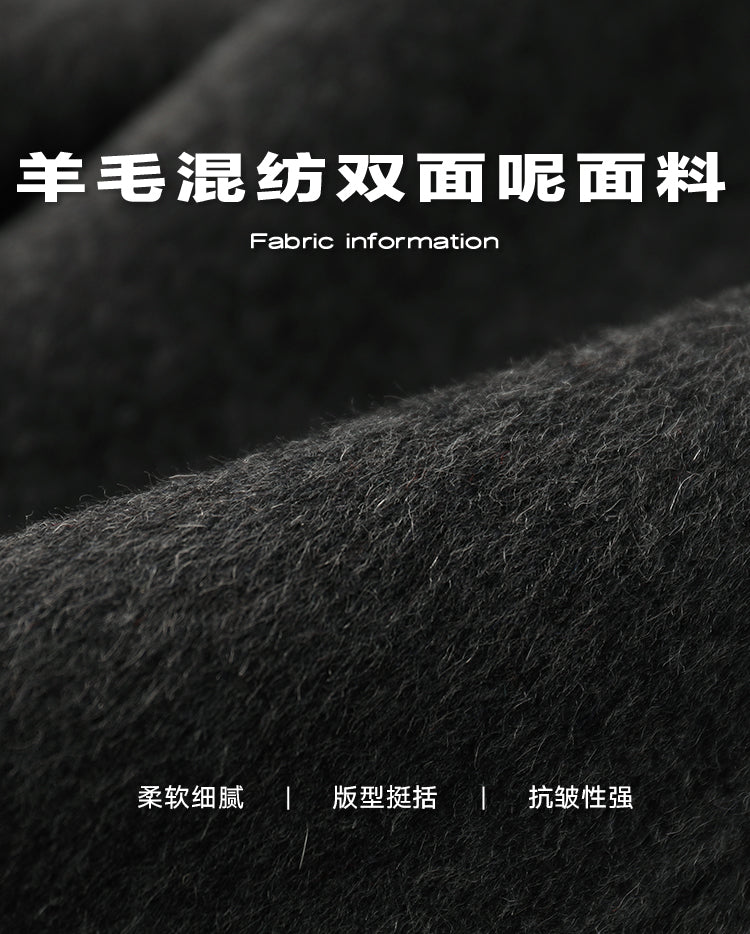 VEGACHANG 【Áo choàng ma thuật】Áo khoác len nữ, áo khoác len hai mặt mùa đông mới 2025