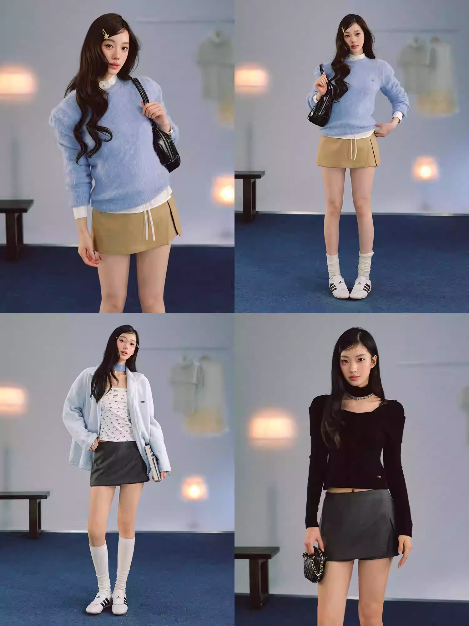 LaluneDuCiel Women's elegant, figure-hugging, light beige dress/pants with a side slit.