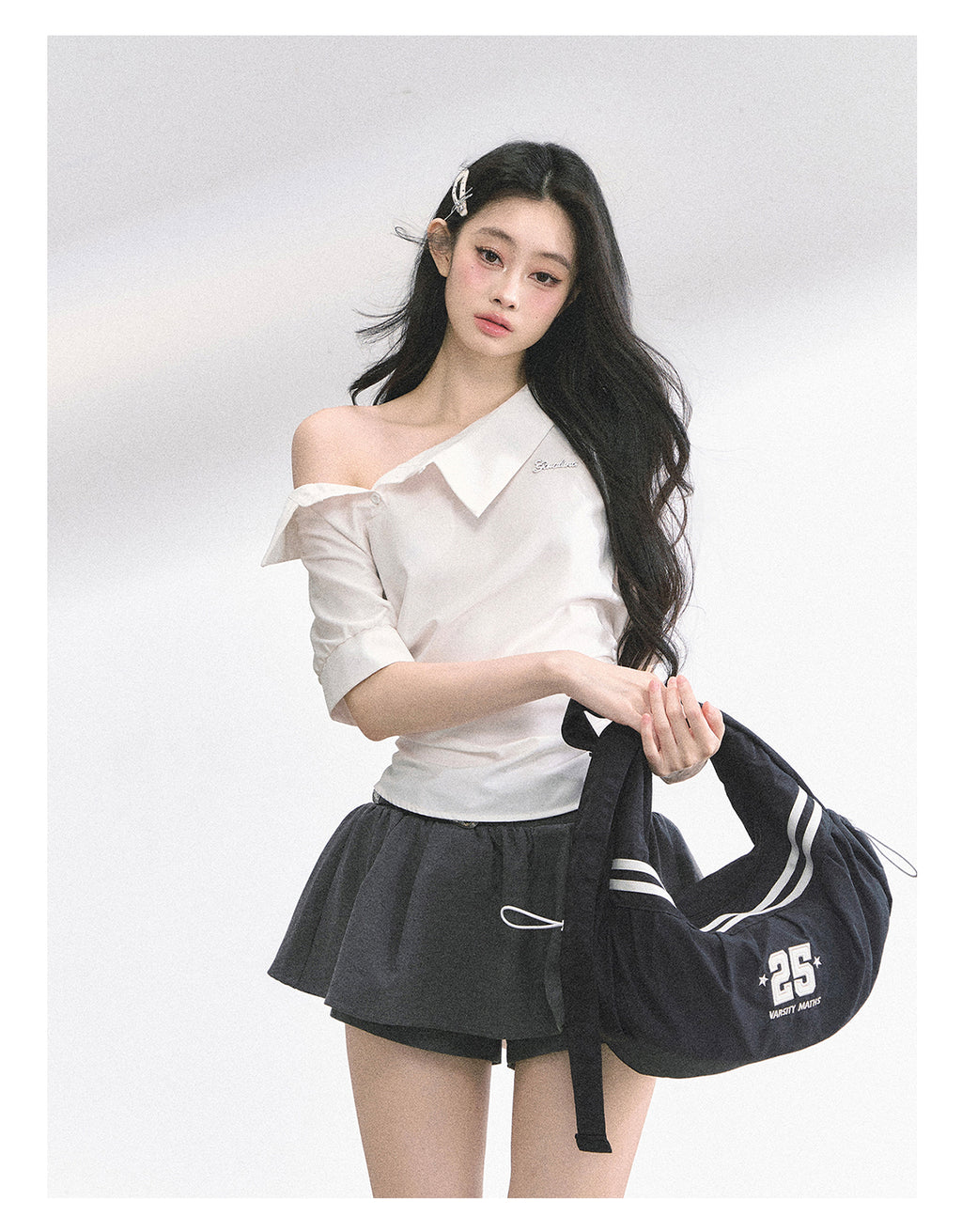 High-quality round-leg French-style off-the-shoulder, slim-fit, short-sleeved summer men's t-shirt for women SHAOYEYAN