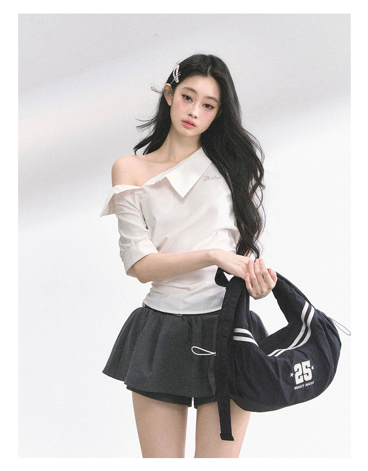 High-quality round-leg French-style off-the-shoulder, slim-fit, short-sleeved summer men's t-shirt for women SHAOYEYAN
