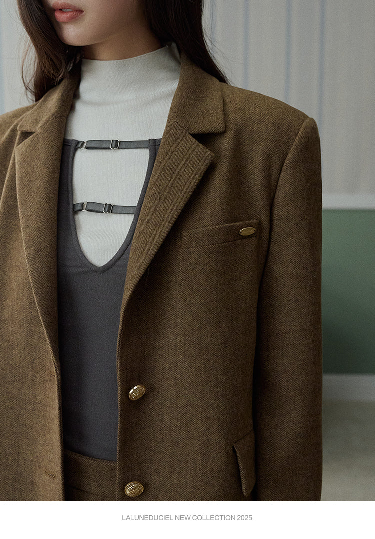 LaLune Duciel Vintage British Wool Dress
