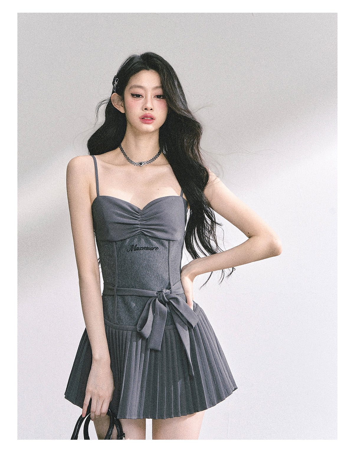 Bold royal idol style dress with straps for women summer slimming puffy and short skirt Shaoyeyan
