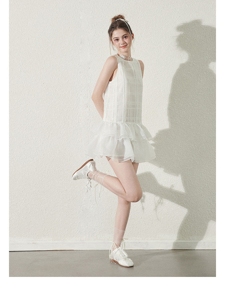 "Moon Swing" Ballet-style vest dress, organza fabric, fried cake tutu summer dress, Callmelater
