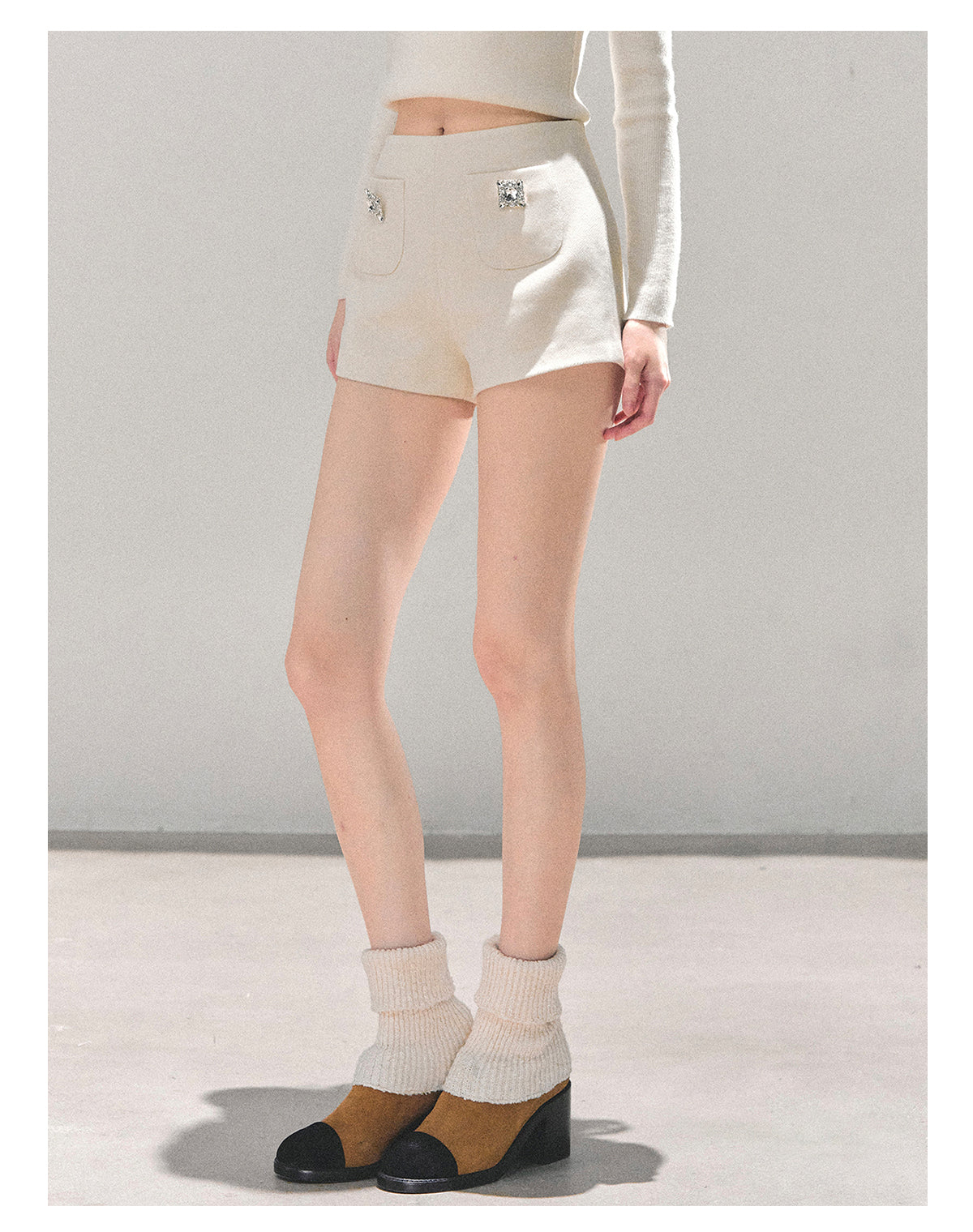 SHAOYEYAN Women's "Through Her Dreams" Luxury Winter Coat, Cloak and Shorts Trio Set